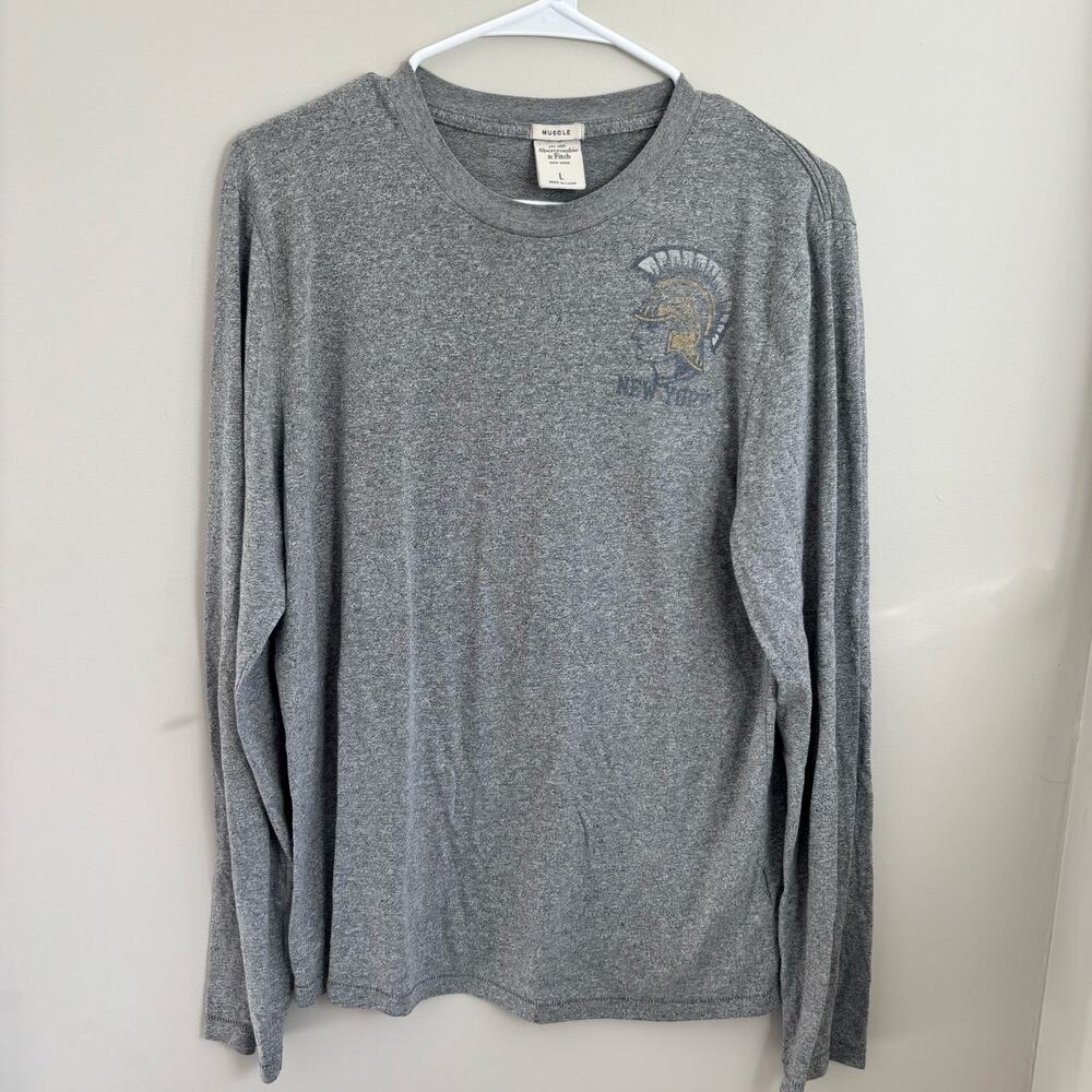 Y2K Abercrombie & Fitch Muscle Long Sleeve T-Shirt New York Size L
